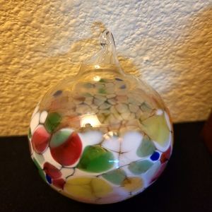 FIRE & ICE glass Ornament From Germany Hand Painted